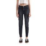 DeFacto Kadın Skinny Fit Uzun Jean Pantolon, Antrasit, 36