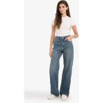 DeFacto Kadın Straight Wide Yüksek Bel Geniş Paça Jean Pantolon Kar Yıkamalı Model - Mavi-NM28 - 38