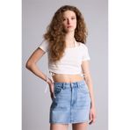 DeFacto Kadın T-shirt G7955AX/WT32 OFF WHITE
