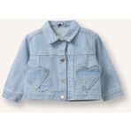 DeFacto Kalp Cepli Denim Ceket Kız Bebek H1150A526SM - Mavi-NM39 - 12 - 18 Ay