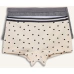 DeFacto Kalp Desenli Penye 2'li Boxer Kız Çocuk G8509A826SP - 9 - 10 Yaş - Bej-BG350