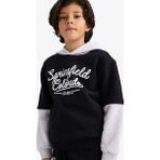 DeFacto Kapüşonlu Baskılı İçi Yumuşak Tüylü Sweatshirt Erkek Çocuk G5560A825CW - Siyah-BK81 - 8 - 9 Yaş
