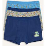 DeFacto Kaykay Baskılı Penye 3'lü Boxer Erkek Çocuk H1636A826SM - 9 - 10 Yaş - İndigo