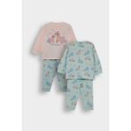 DeFacto Kız Bebek 4'lü Pijama Takımı Unicorn Baskılı Uzun Kollu Penye Üst Uzun Alt F7201A525AU - Pink - Dropsuz - 12 - 18 Ay