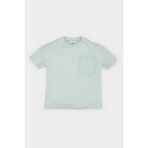 DeFacto Kız Bebek Bisiklet Yaka Basic Düz Kısa Kollu Tişört B7543A525SM - Yeşil-GN1114 - -- - 6 - 9 Ay