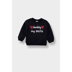 DeFacto Kız Bebek Bisiklet Yaka Baskılı İçi Yumuşak Tüylü Sweatshirt E9214A525AU