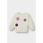 Defacto Kız Bebek Bisiklet Yaka Çiçekli Sweatshirt G2644a525aubg198 Bej