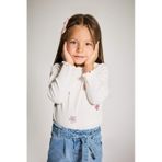 Defacto Kız Bebek Bisiklet Yaka Desenli Uzun Kollu Tişört F4861a525auer105 Ekru