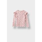 DeFacto Kız Bebek Bisiklet Yaka Fitilli Kaşkorse Desenli Uzun Kollu Tişört F3712A525AU - Pink - Dropsuz - 2 - 3 Yaş