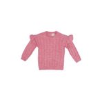 DeFacto Kız Bebek Bisiklet Yaka Triko Kazak, 12-18 AY, C8314A524WN, Pembe-BR105, Bebek-Kızlar
