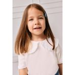 DeFacto Kız Bebek Dantel Yaka Kısa Kollu Tişört C3982A525SM - Ekru-ER105 - -- - 12 - 18 Ay
