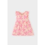DeFacto Kız Bebek Desenli Kısa Kollu Elbise A0136A525SM - Pembe-PN170 - 9 - 12 Ay