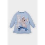 DeFacto Kız Bebek Disney Lilo & Stitch Bisiklet Yaka Uzun Kollu Sweat Elbise D8439A524AU - 4 - 5 Yaş - Mavi-BE551