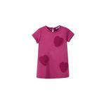 DeFacto Kız Bebek Kalp Desenli Elbise, 12-18 AY, H2168A526SM, Pembe-PN425, Bebek-Kızlar