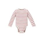 DeFacto Kız Bebek Kız Bebek Yeni Doğan Zarf Yaka Çizgili Fitilli Kaşkorse Uzun Kollu Çıtçıtlı Body, Pembe, 18-24 M