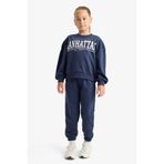 DeFacto Kız Çocuk 2li Takım Baskılı Sweatshirt Eşofman Altı E6416A825AU