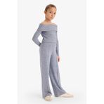 DeFacto Kız Çocuk 2li Takım Omzu Açık Bluz Geniş Bol Paça Pantolon G5959A825WN