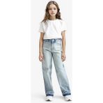 DeFacto Kız Çocuk 90's Wide Leg Geniş Paça Okul Jean Pantolon F7540A825AU - Mavi-NM39 - 5 - 6 Yaş