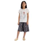 DeFacto Kız Çocuk Anime Baskılı Pijama Takımı, 7-8 Yaş, E2227A825SM, Ekru-ER85, kız-çocuk