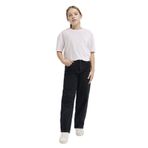 DeFacto Kız Çocuk Baggy Fit Geniş Paça Jean Pantolon Antrasit, 7-8 Yaş, G4941A825AU, Antrasit-NM36, Kız Çocuklar