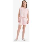 DeFacto Kız Çocuk Beli Lastikli Viskon Şort D7616A825HS - 9 - 10 Yaş - Pembe-PN638