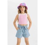 DeFacto Kız Çocuk Bisiklet Yaka Atlet C4716A824SM - 7 - 8 Yaş - Pembe-PN649