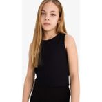 DeFacto Kız Çocuk Bisiklet Yaka Basic Düz Atlet D9097A825HS - Siyah-BK81 - 11 - 12 Yaş