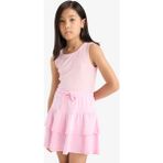 DeFacto Kız Çocuk Bisiklet Yaka Basic Düz Atlet Z7815A625HS - Pembe-PN47 - 8 - 9 Yaş