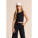 DeFacto Kız Çocuk Bisiklet Yaka Basic Düz Atlet Z7815A625HS - Siyah-BK81 - 8 - 9 Yaş