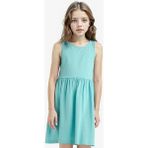 DeFacto Kız Çocuk Bisiklet Yaka Basic Düz Kolsuz Yazlık Elbise B4336A825SM - 5 - 6 Yaş - Dropsuz - Aqua