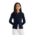 DeFacto Kız Çocuk Bisiklet Yaka Düğmeli Hırka, 7/8 Yaş (128cm), N8407A625AU, Lacivert, Kız Çocuklar