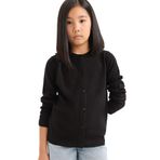 DeFacto Kız Çocuk Bisiklet Yaka Hırka, 7/8 Yaş (128cm), N8407A625AU, Siyah, Kız Çocuklar