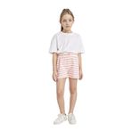 DeFacto Kız Çocuk Çizgili Şort Pembe, 11-12 Yaş, D0902A824HS, Pembe-PN255, Kız çocuk