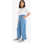 DeFacto Kız Çocuk Culotte Geniş Paça Jean Pantolon D7102A825SM - 8 - 9 Yaş - Dropsuz - Mavi-NM28