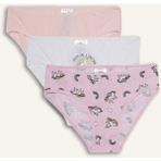DeFacto Kız Çocuk Desenli 3'lü Slip Külot F8725A825AU - Pink - Dropsuz - 2 - 3 Yaş