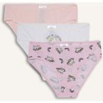 DeFacto Kız Çocuk Desenli 3'lü Slip Külot F8725A825AU - Pink - Dropsuz - 7 - 8 Yaş