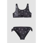 Defacto Kız Çocuk Desenli Bikini Takımı C0368A824SMBK27 Siyah