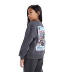 DeFacto Kız Çocuk Disney Mickey Mouse &Friends Oversize Geniş Kalıp Kapüşonlu Sırt Baskılı Sweatshirt Antrasit 7/8 Yaş