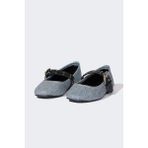DeFacto Kız Çocuk Düz Taban Jean Görünümlü Babet D8898A825SM - Mavi-BE472
