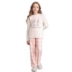 DeFacto Kız Çocuk Ekru Pamuk Pijama Takımı, 7-8 Yaş, H0102A826SP, Ekru-ER103, kız-çocuk