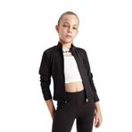 DEFACTO Kız Çocuk Fermuarlı Sweatshirt, Siyah, 13+14 Beden
