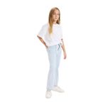 DeFacto Kız Çocuk Flare Fit İspanyol Paça Cepli Jean Pantolon Mavi 13/14 Yaş