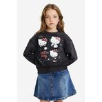 DeFacto Kız Çocuk Hello Kitty Overshirt Fit Bisiklet Yaka Sweatshirt G3239A825WN