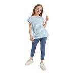 DeFacto Kız Çocuk İndigo Midi Seamless Tayt, 6-8 Yaş, C1532A824SM, İndigo-IN247, kız-çocuk