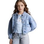 DeFacto Kız Çocuk Jean Ceket Mavi 13-14 Yaş, 13-14 Yaş, H0405A826SM, Mavi-NM28, Kız Çocuklar