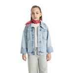 DeFacto Kız Çocuk Jean Ceket Mavi 9/10 Yaş