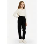 DeFacto Kız Çocuk Jogger Fit Penye Pantolon Siyah, 8-9 Yaş, G0337A826SP, Siyah-BK81, Kız çocuk