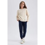 DEFACTO Kız Çocuk Jogger Pantolon, Lacivert, 9-10 Yaş