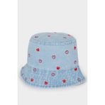 DeFacto Kız Çocuk Kalpli Jean Bucket Şapka C0589A825SM - Mavi-BE106 - 5 - 9 Yaş