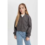 DeFacto Kız Çocuk Kapüşonlu Fermuarlı Sweatshirt B9553A824SP